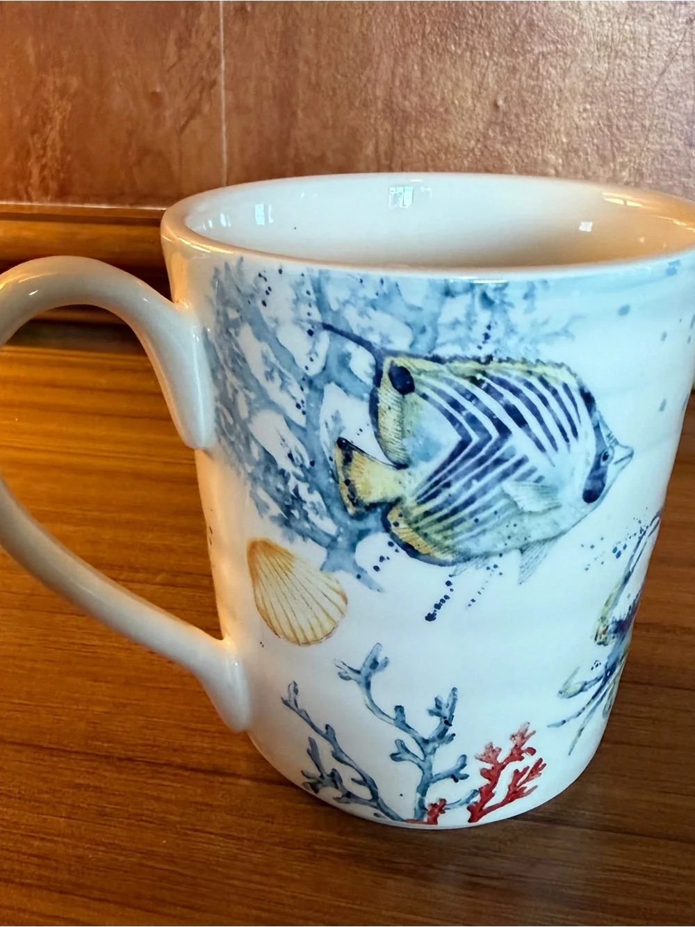 Pier 1 Sea Life Ironstone Coffee Mug